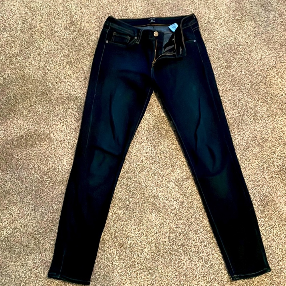 Just Black skinny dark wash crop.